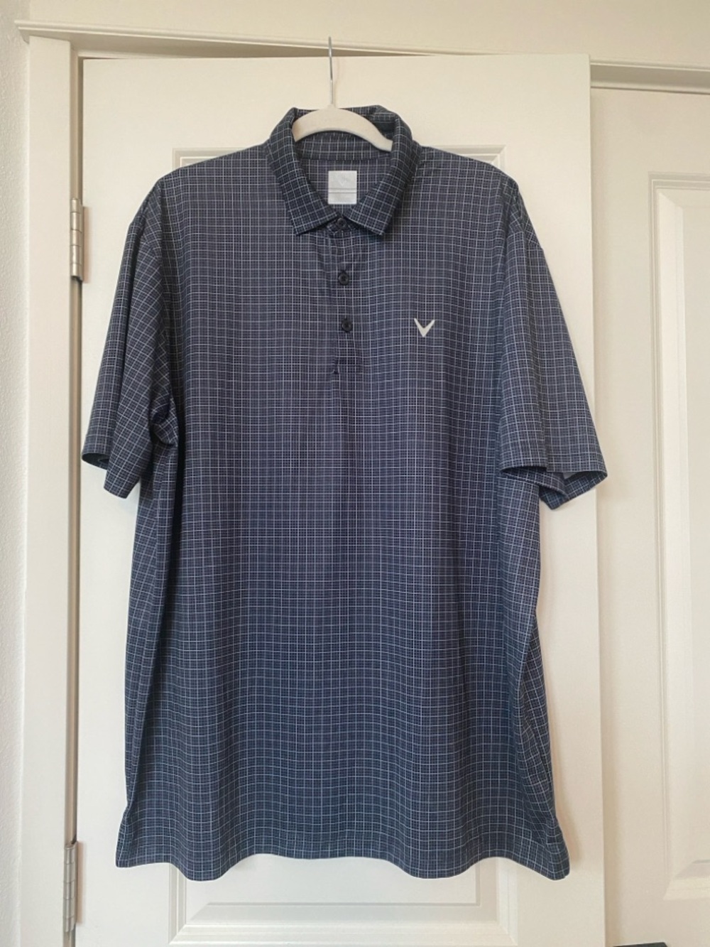 Callaway Geometric Grid Golf Polo
Shirt XL Opti-Dri Short Sleeve NEW